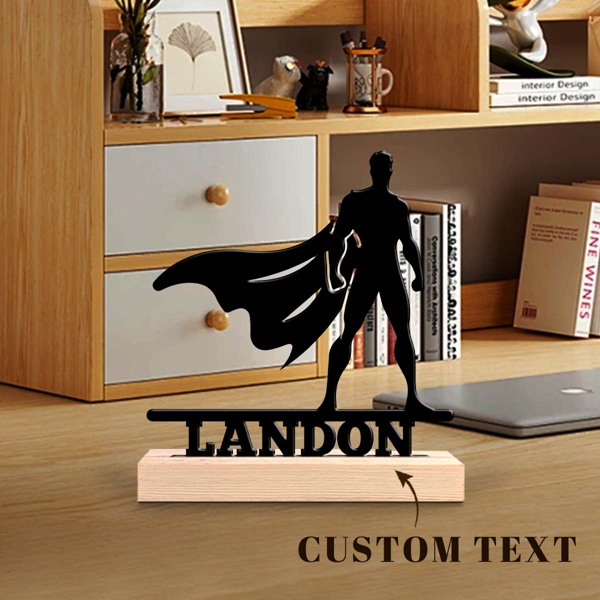 Desktop Laser Engraver - 1 Stück personalisiertes Eisen-Desktop-Ornament mit anpassbarem