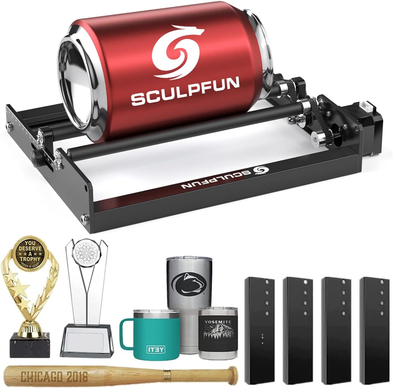 Rotary Axis Laser Engraver - SCULPFUN Laser-Rotationswalze, Lasergravierer, Y-Achsen-Rolle 360 °