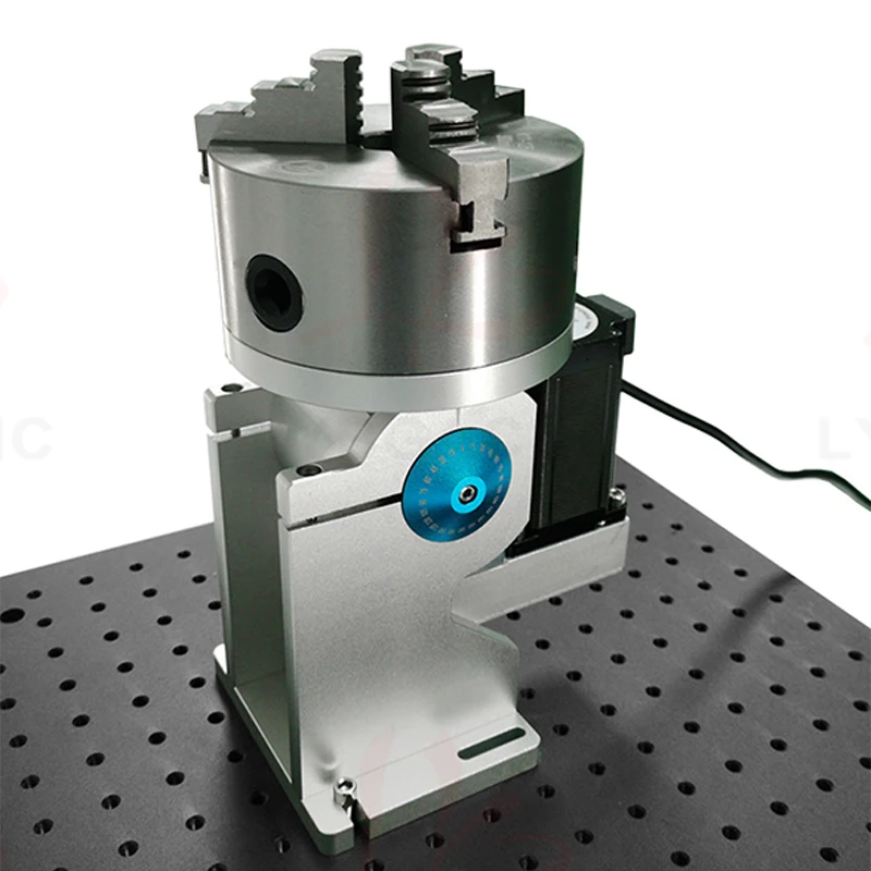 Rotary Axis Laser Engraver - 3-Klauen-Drehachse mit Durchgangsbohrung, 4. Rotationsachse, Durchmesser