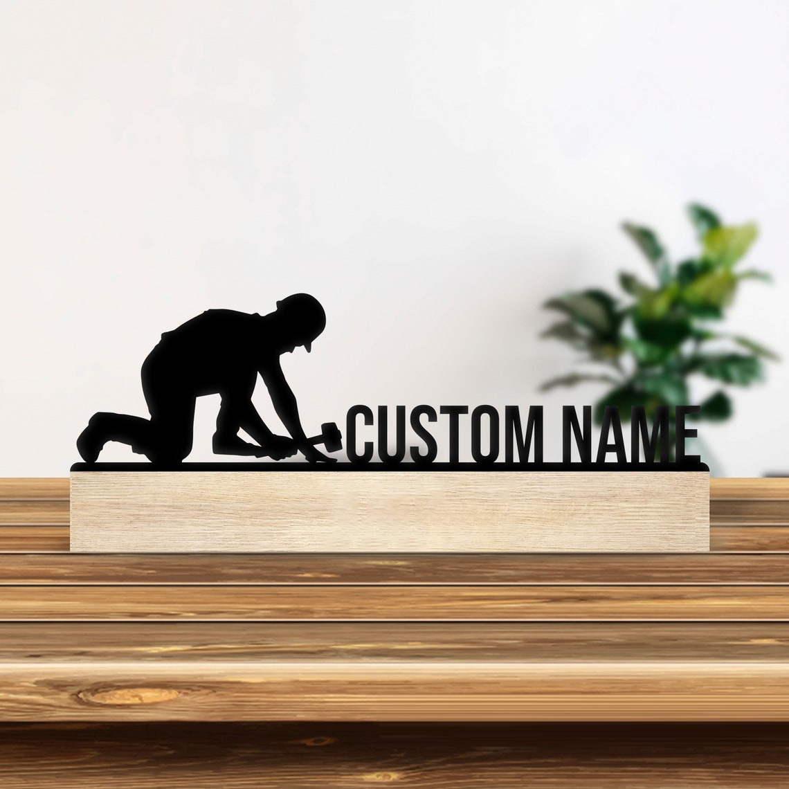 Desktop Laser Engraver - 1 Stück Personalisiertes Eisen-Tischornament mit Anpassbarem