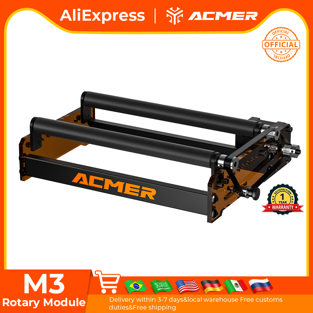 Rotary Axis Laser Engraver - ACMER M3 Laser-Rotationswalze 360° ° Rotierende