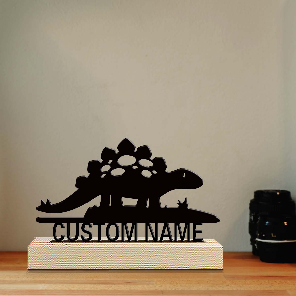 Desktop Laser Engraver - 1 Stück Personalisierte Eisen-Tischdekoration mit Holzsockel