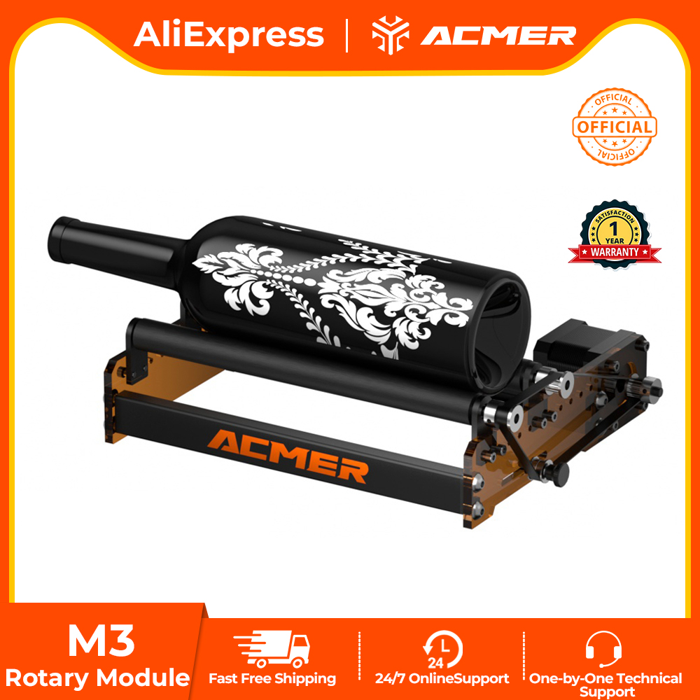 Rotary Axis Laser Engraver - ACMER M3 Laser-Rotationswalze 360° ° Rotierende