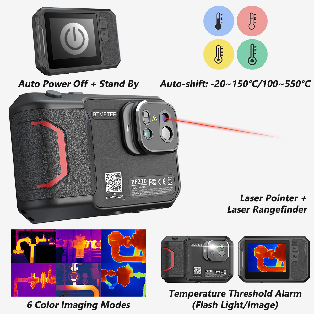 Industrial Laser Measurement - 256x192 Wärmebildkamera, tragbarer Infrarot-Imager -20 ℃