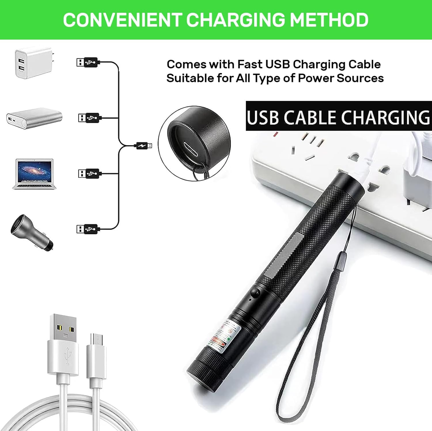 USB Mini Laser-LED-Lichtstift  – Industrial Green Laser Bewertung und Preis