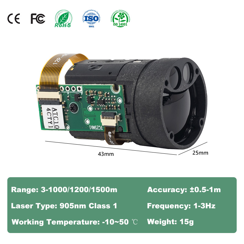 Leichtgewichtiges 1000m Nachts – Industrial Laser Distance Measuring Device Bewertung und Preis